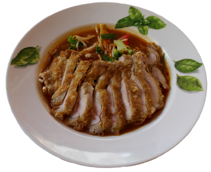 Knuspriges Hähnchen mit Thai-Basilikum (scharf)