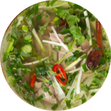 Glasnudelnsuppe mit Bio-Tofu (vegetarisch)